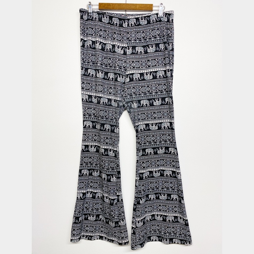 Soft High Waist Boho Bell Bottom Flare Pants XXL